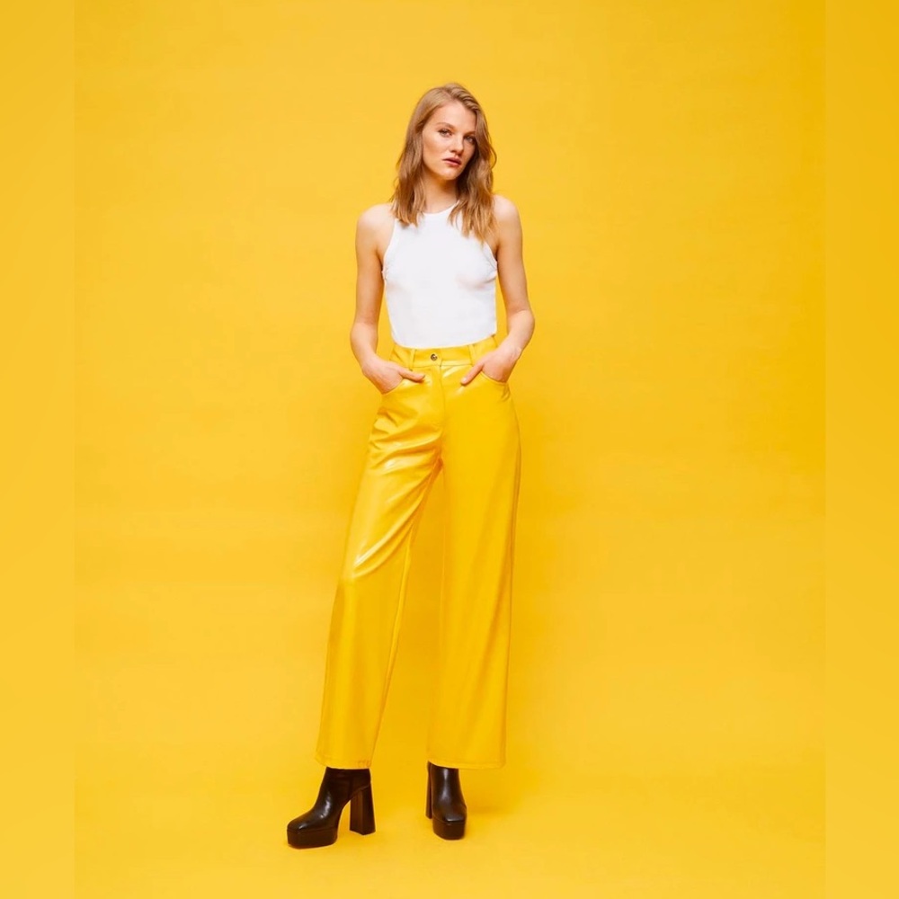 Nocturne yellow pants wide leg